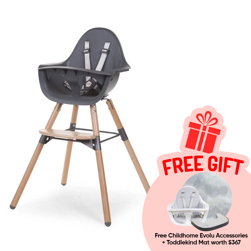 Childhome Evolu 2 High Chair - Natural White